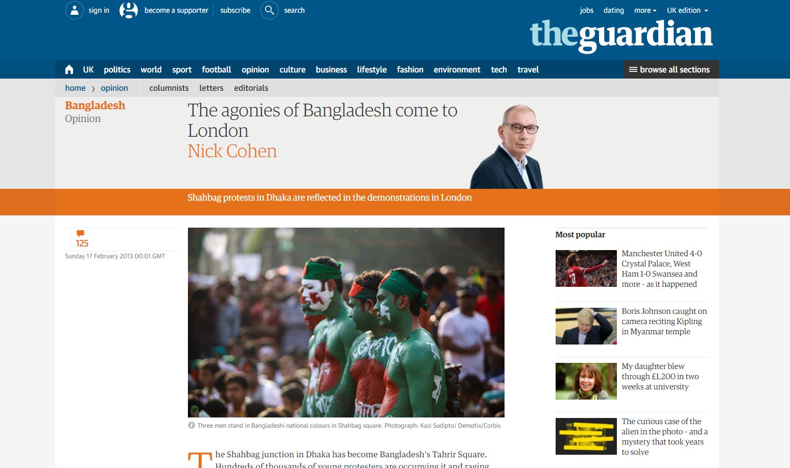 The agonies of Bangladesh come to London by Nick Cohen