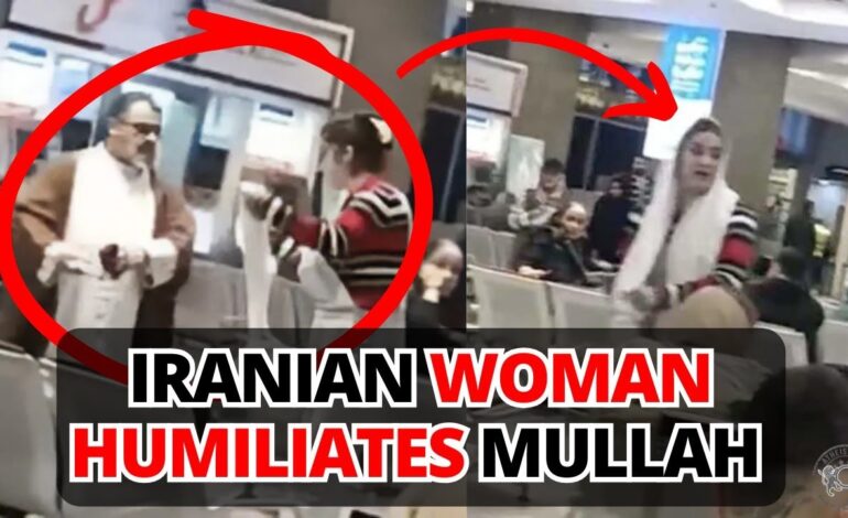 Iranian Woman Snatches Cleric’s Turban in…